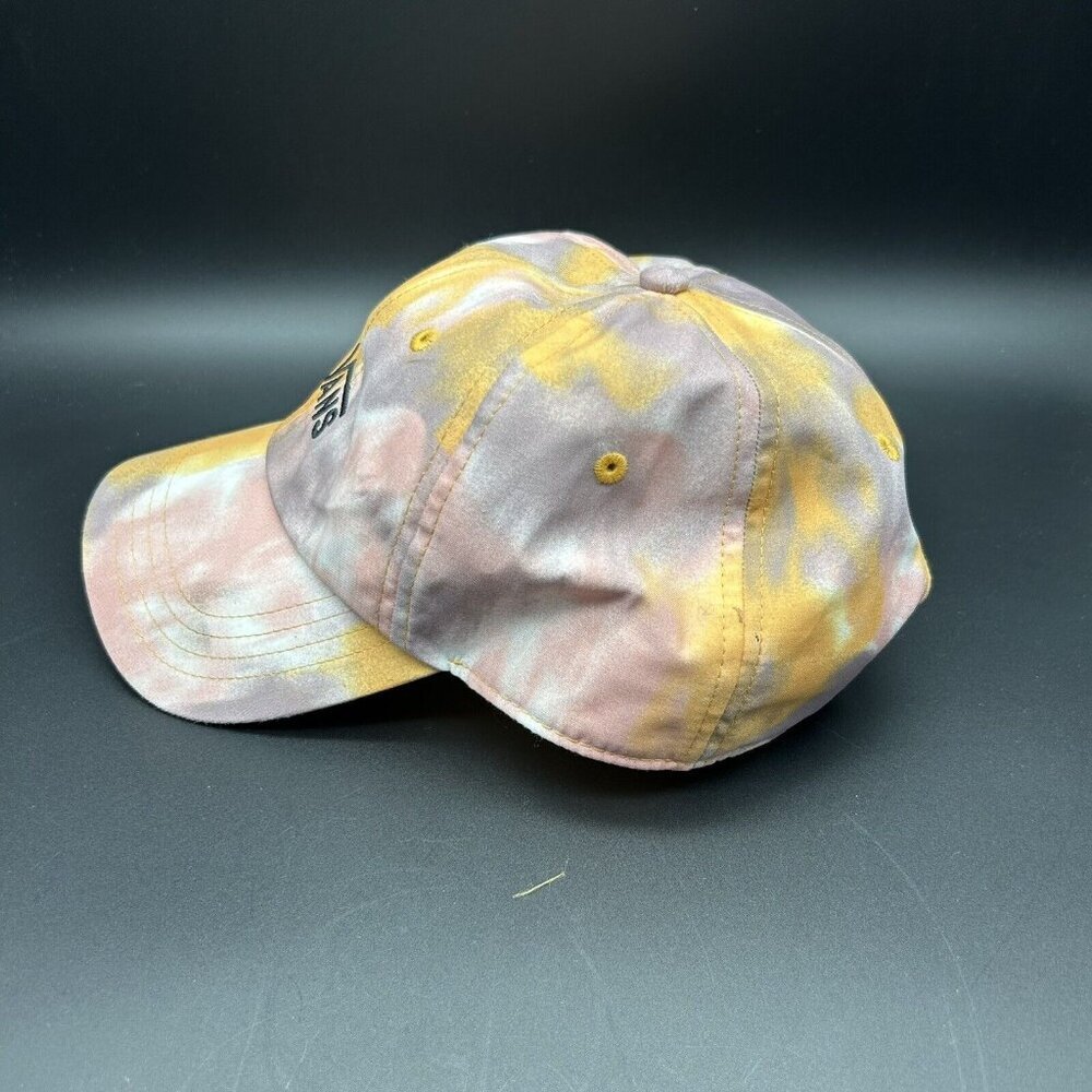 VANS Hat Tie Dye Spray Paint Baseball Cap StrapBack Embroidered Logo Pink - Picture 3 of 11